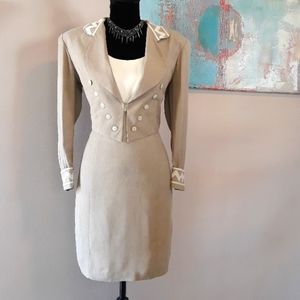 Scarlett / Beige/ 2 Pc./Dress/ Blazer Suit